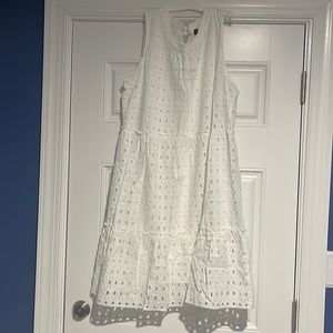 White Eyelet Lace Dress